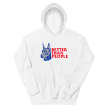 Load image into Gallery viewer, Meaningless Ritual Streetwear Brand Tough Doberman Illustration Better Than People Hoodie
