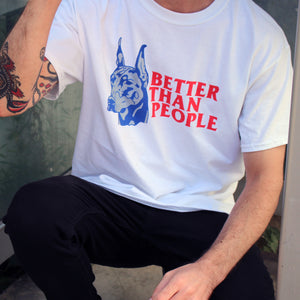 Meaningless Ritual Streetwear Tough Doberman Illustration Better Than People T-Shirt