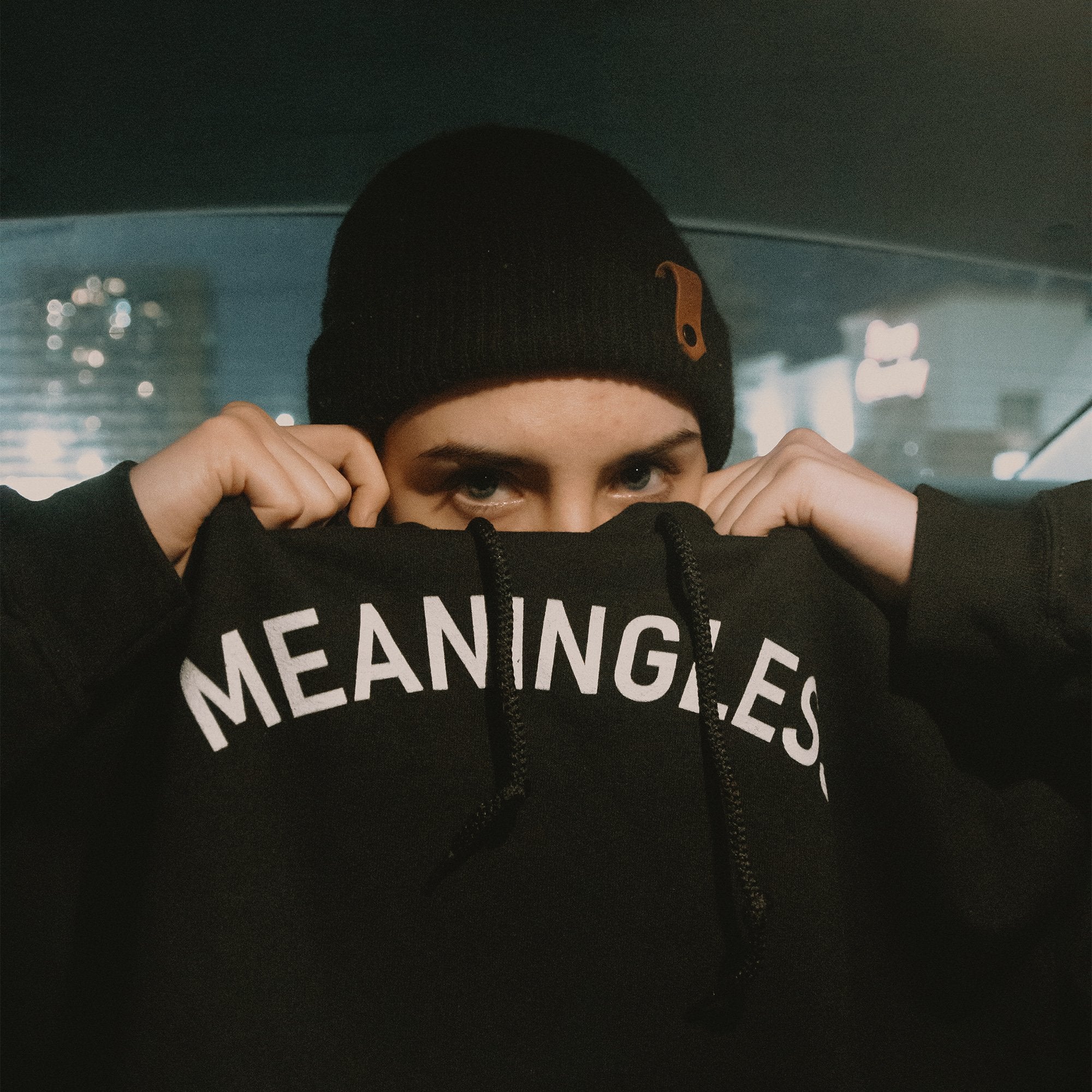 Arched Typography Meaningless Ritual 90s inspired Hoodie